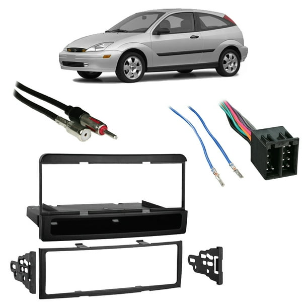 Ford Focus 98-04 1-din radio del coche Kit de integracion adaptador cable radio diafragma alto brillo